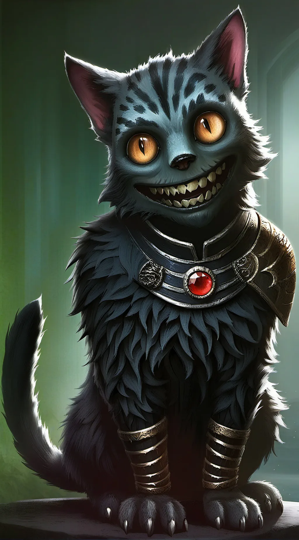 ai character: demon cat background
