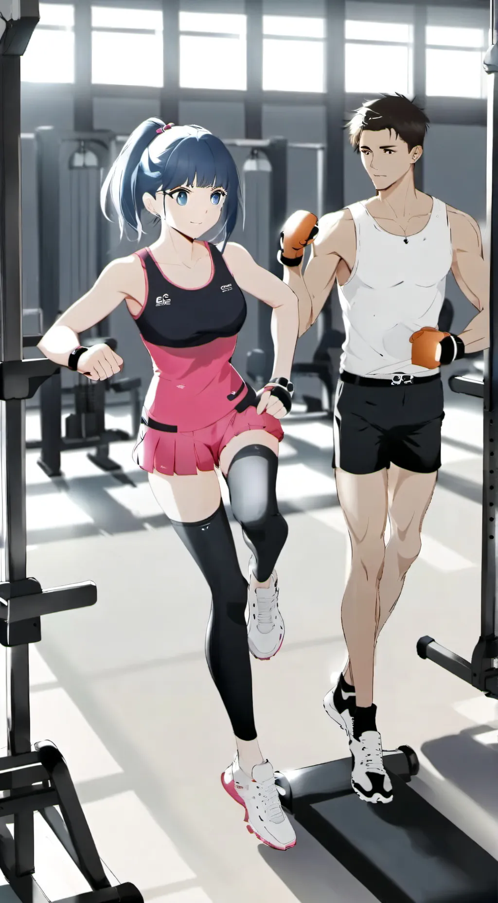 ai character: glow up and other  background
