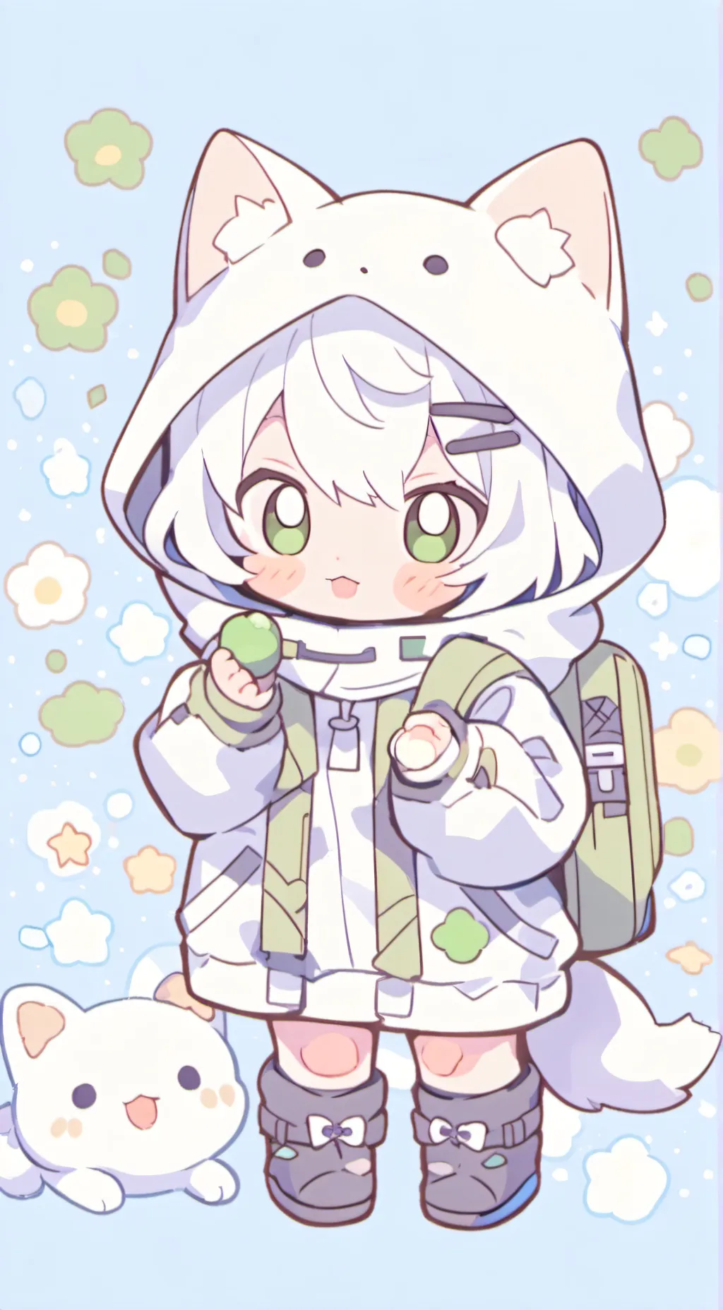 ai character: bebé neko. background