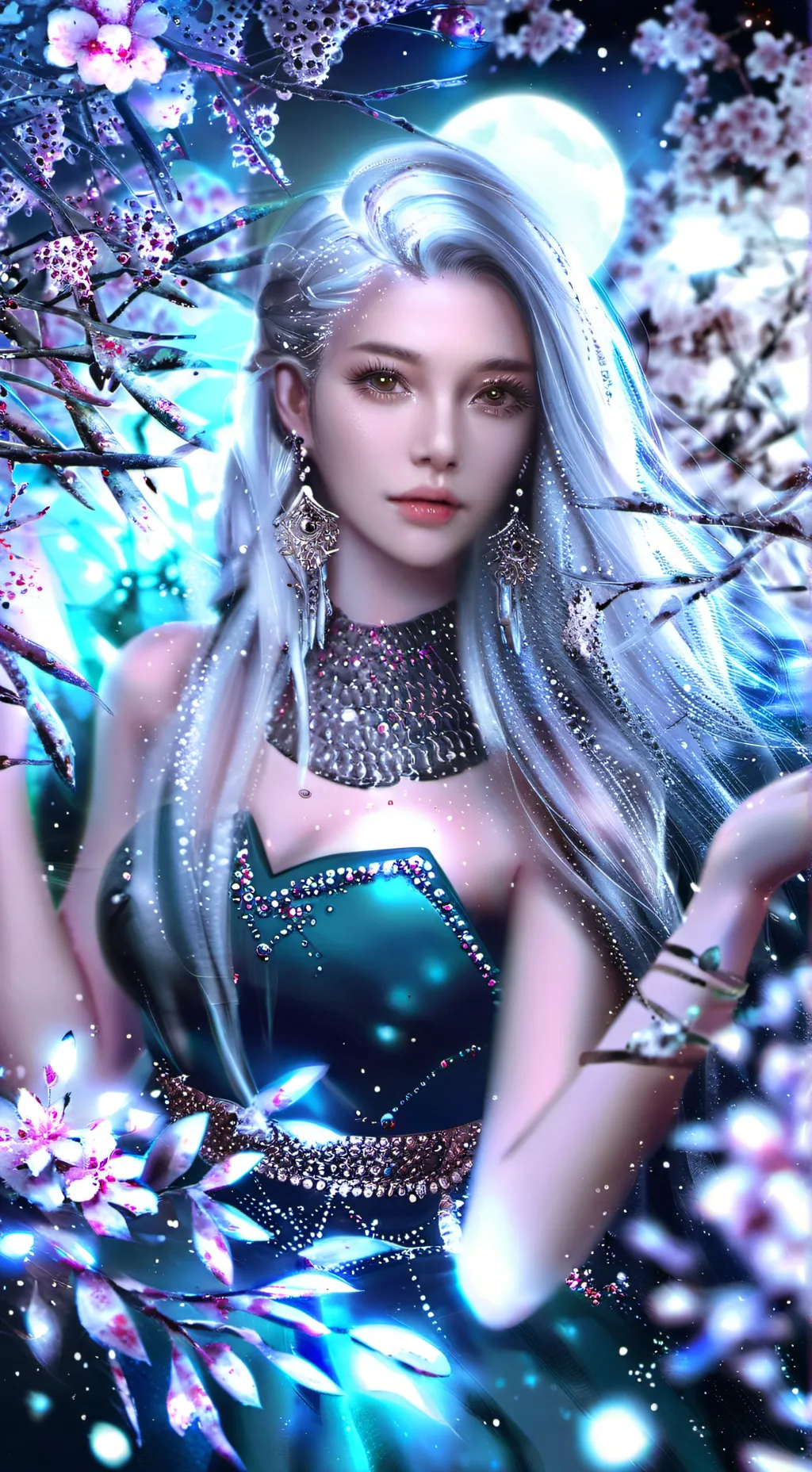 ai character: Selena  background