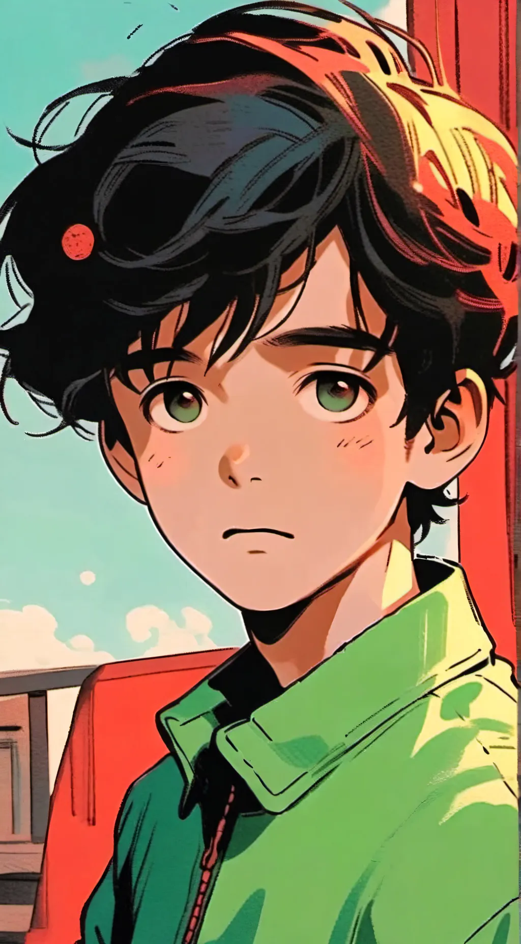 ai character: Boys go to Jupiter background