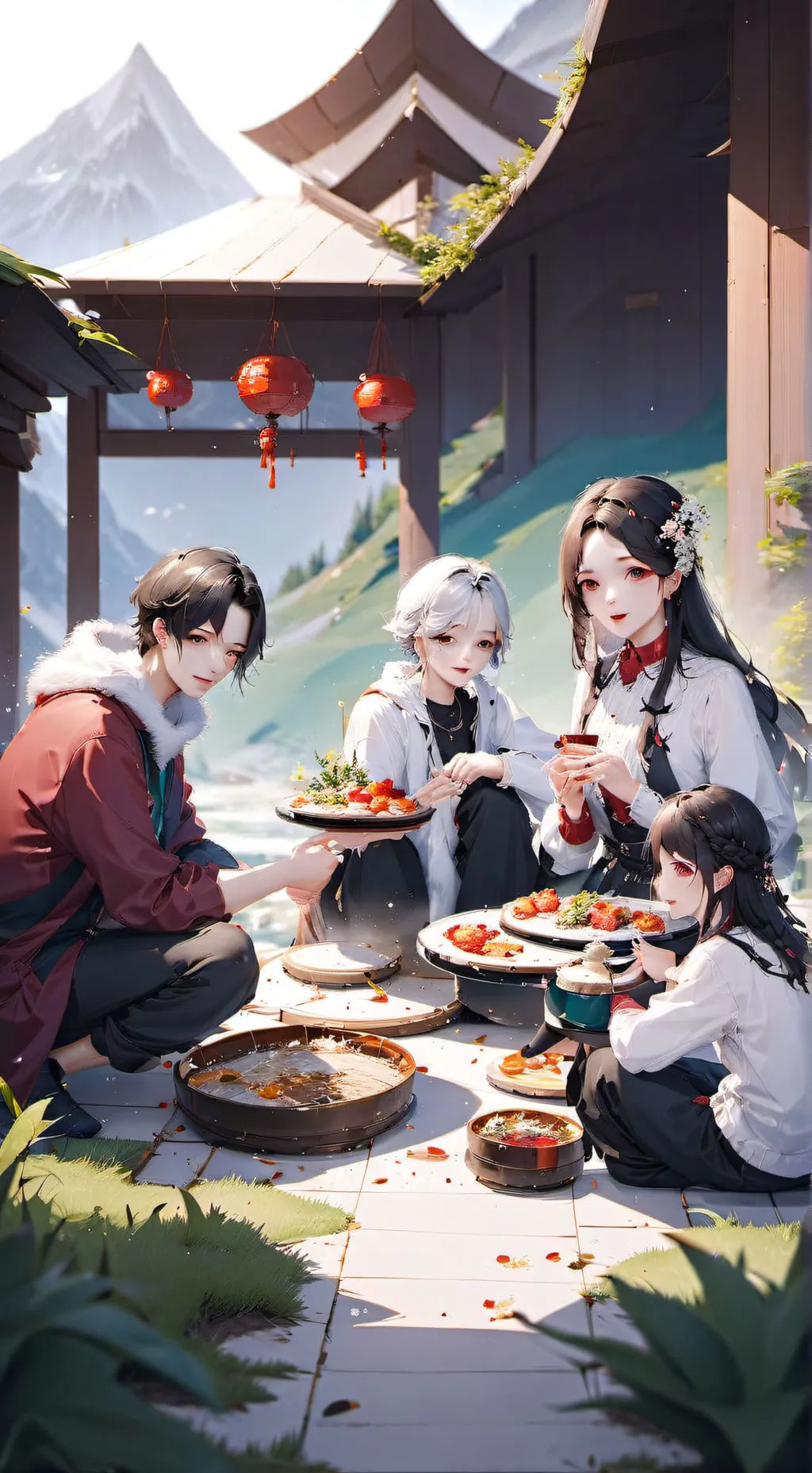 ai character: Ta famille  background
