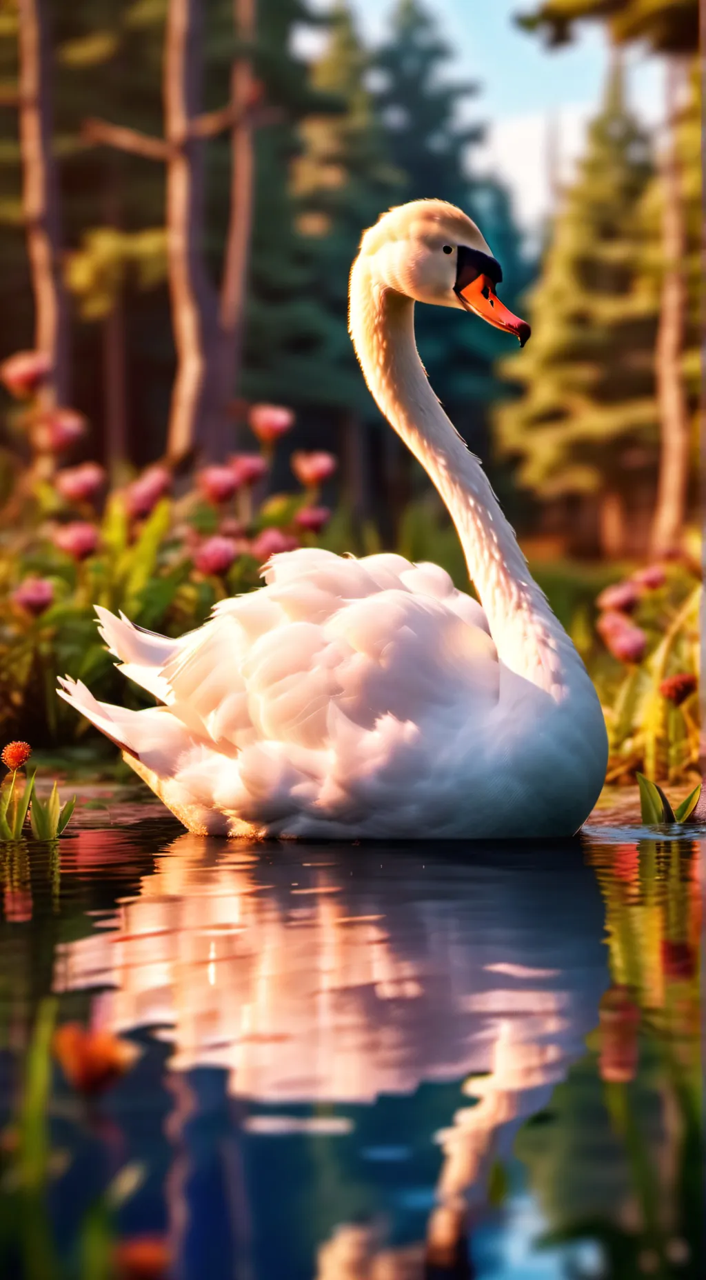 ai character: Canal view background