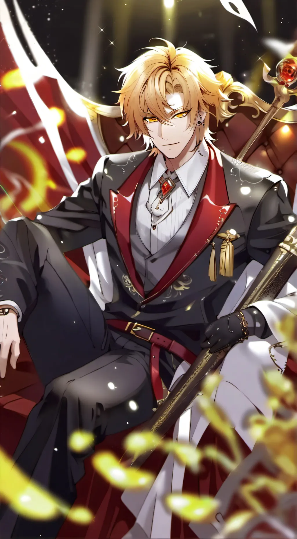 ai character: King Blaze  background