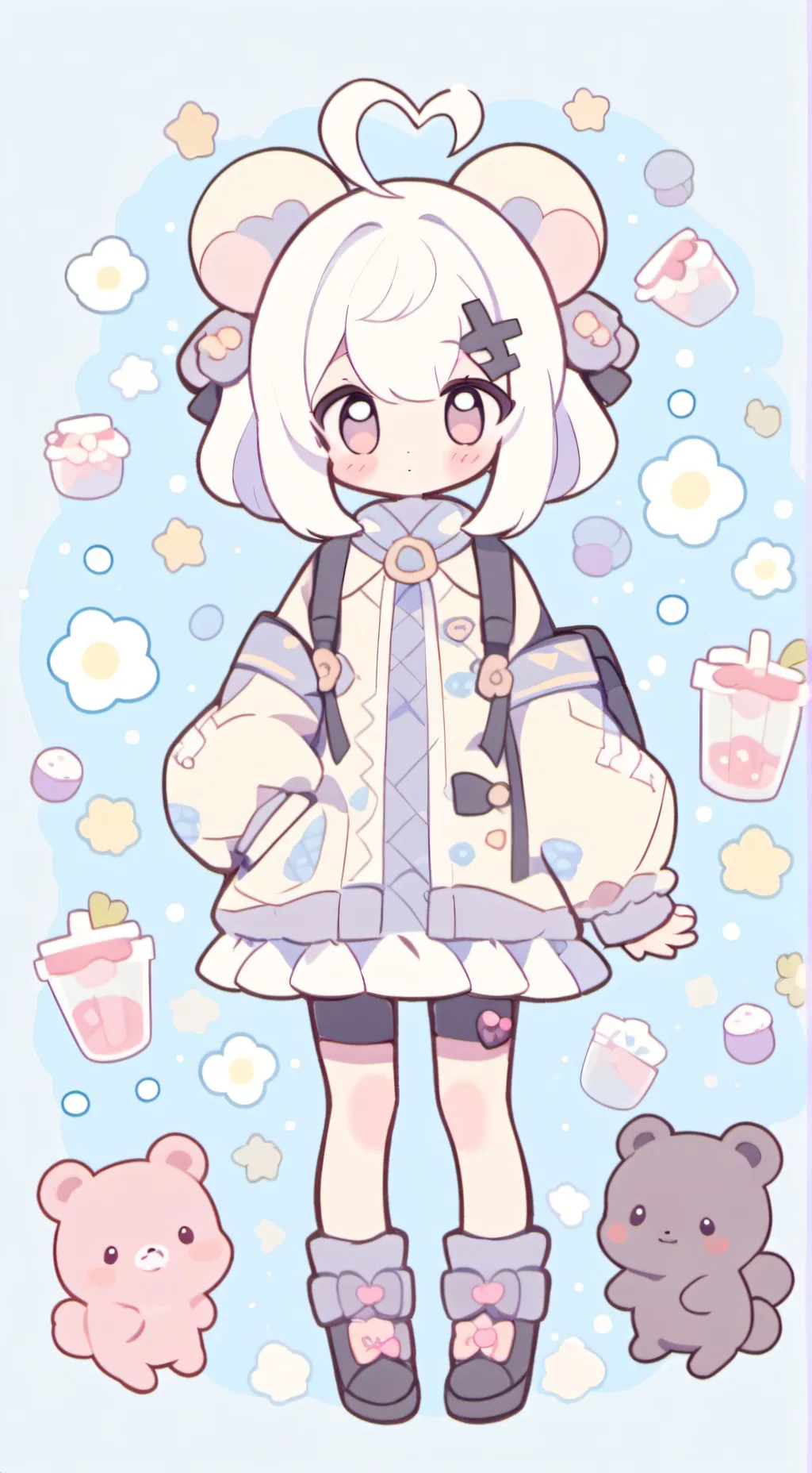 ai character: маленькая background