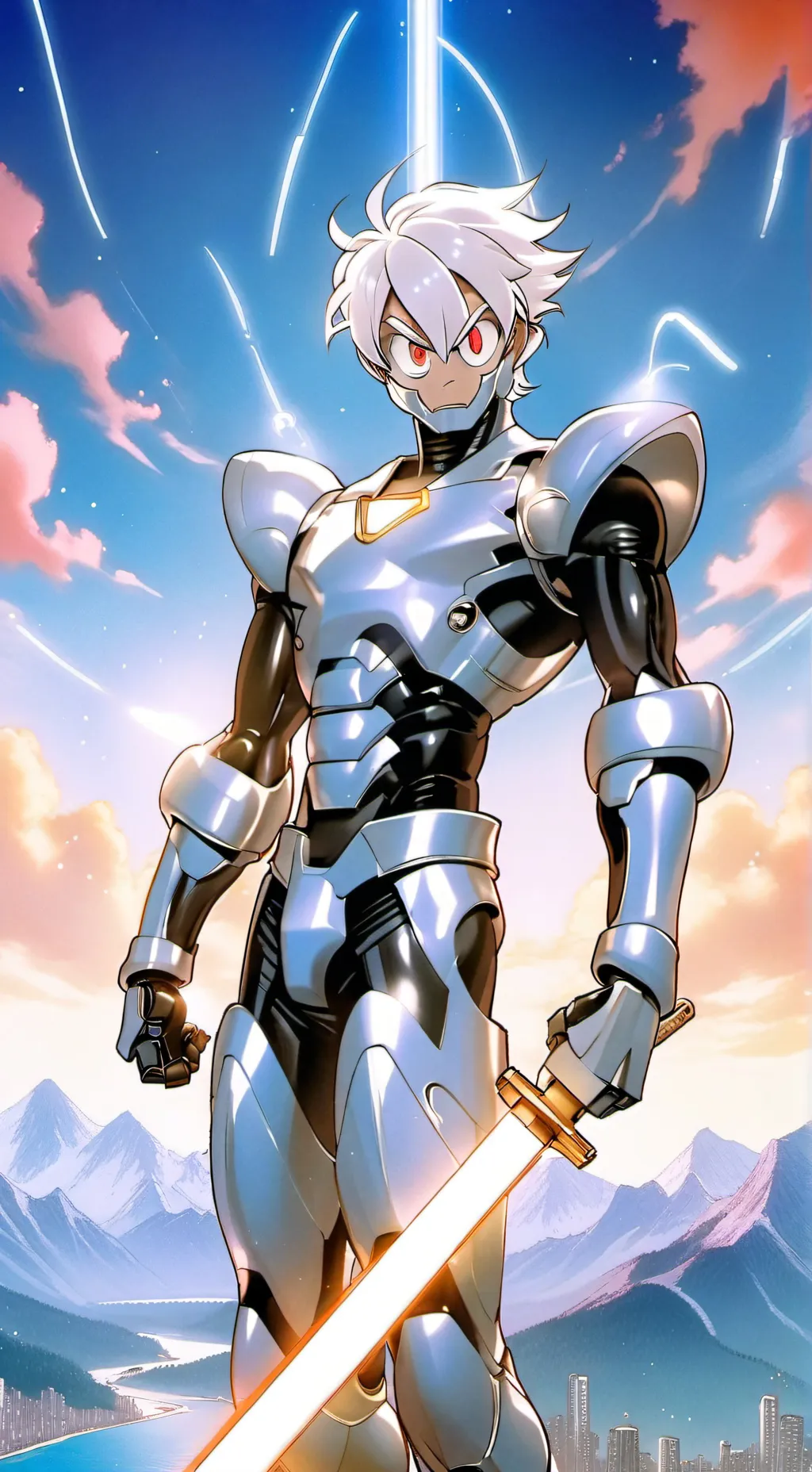 ai character: neo metal sunky background