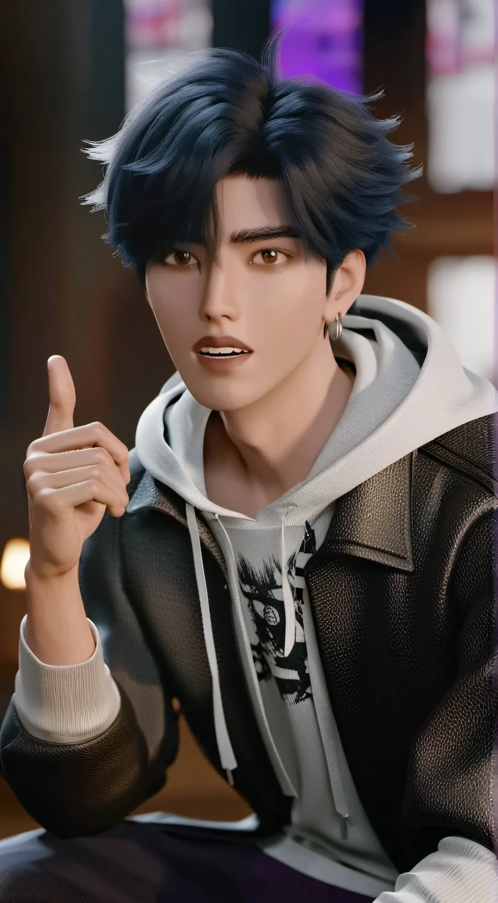 ai character: Damien  background