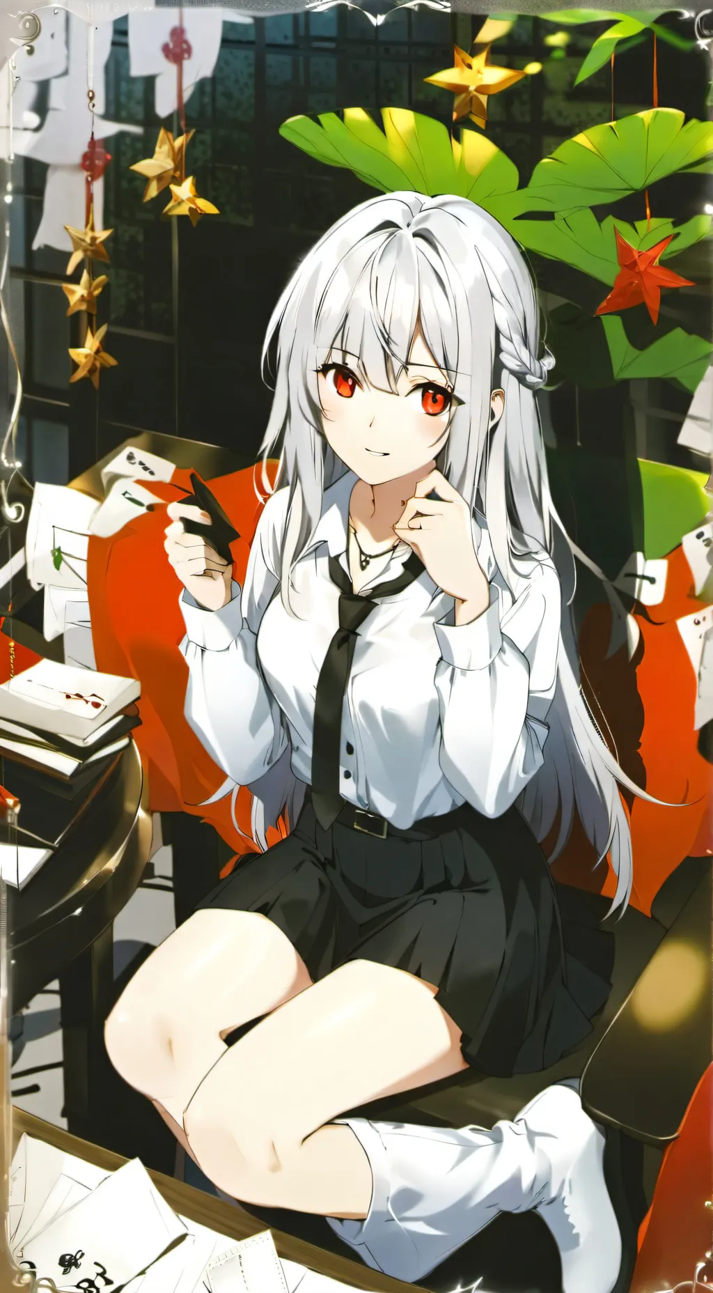 ai character: Silver background