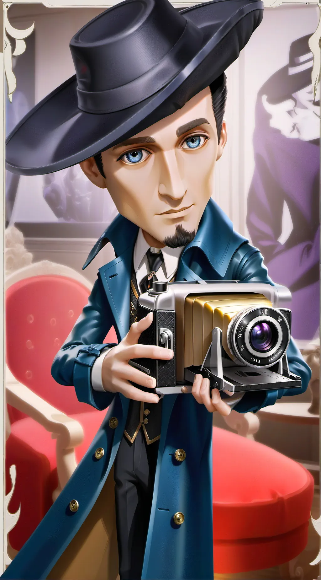 ai character: The Voluminous Velociraptor Reviewer background