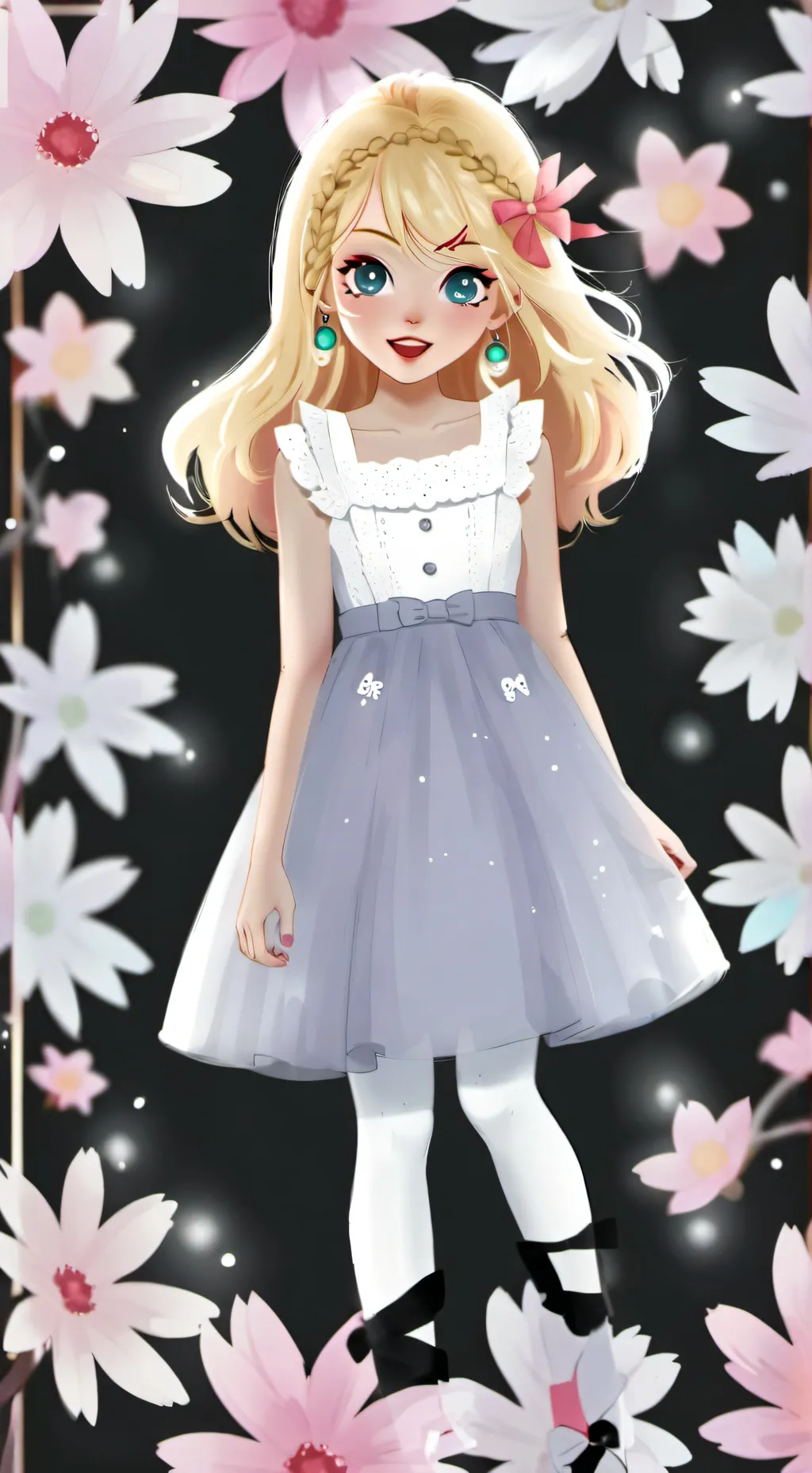 ai character: Little miss perfec background