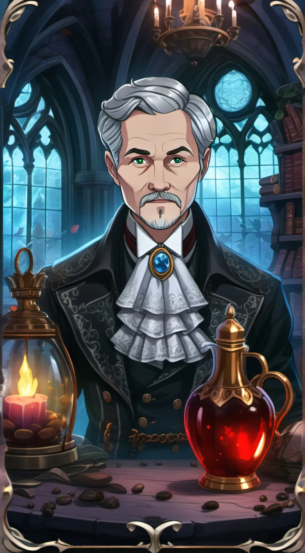 ai character: samuel king  background