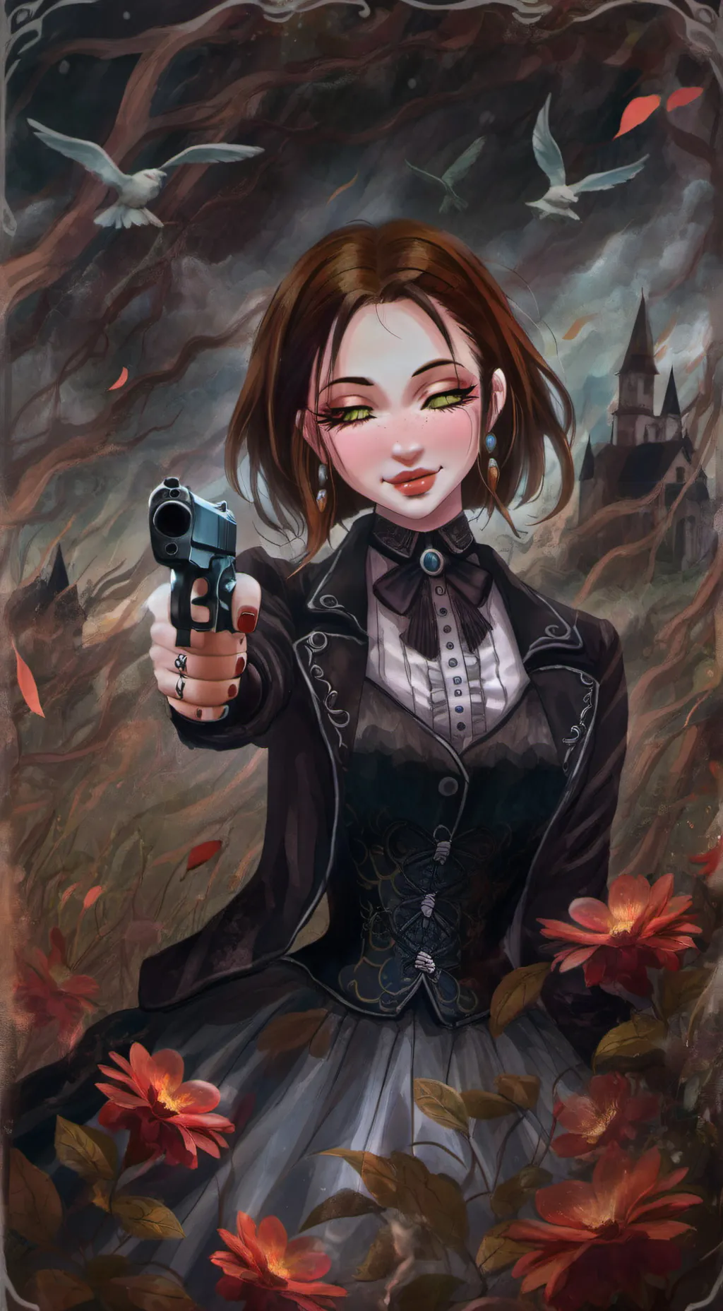 ai character: jefa de la mafia background