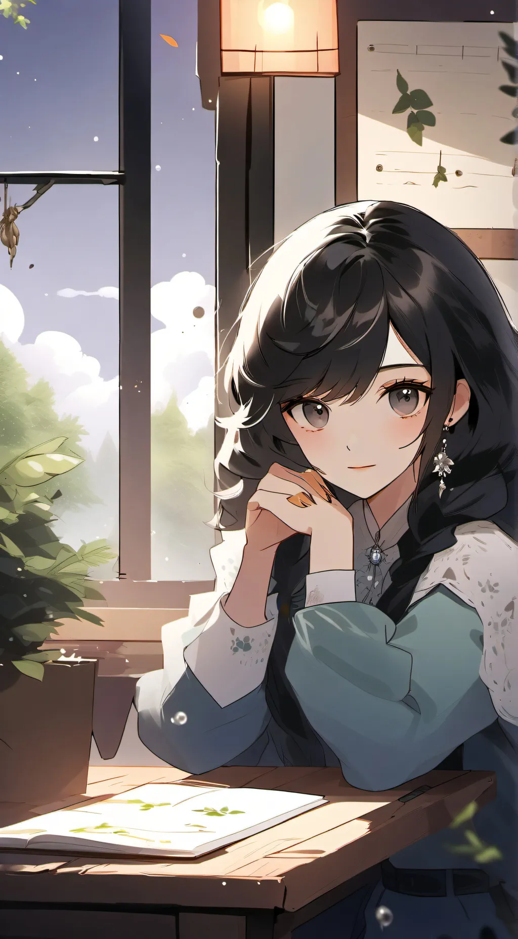 ai character: Night sky  background