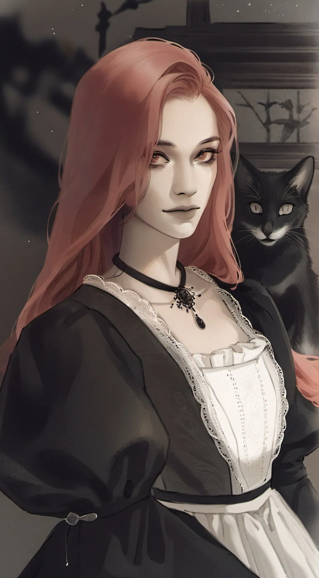 ai character: moody background