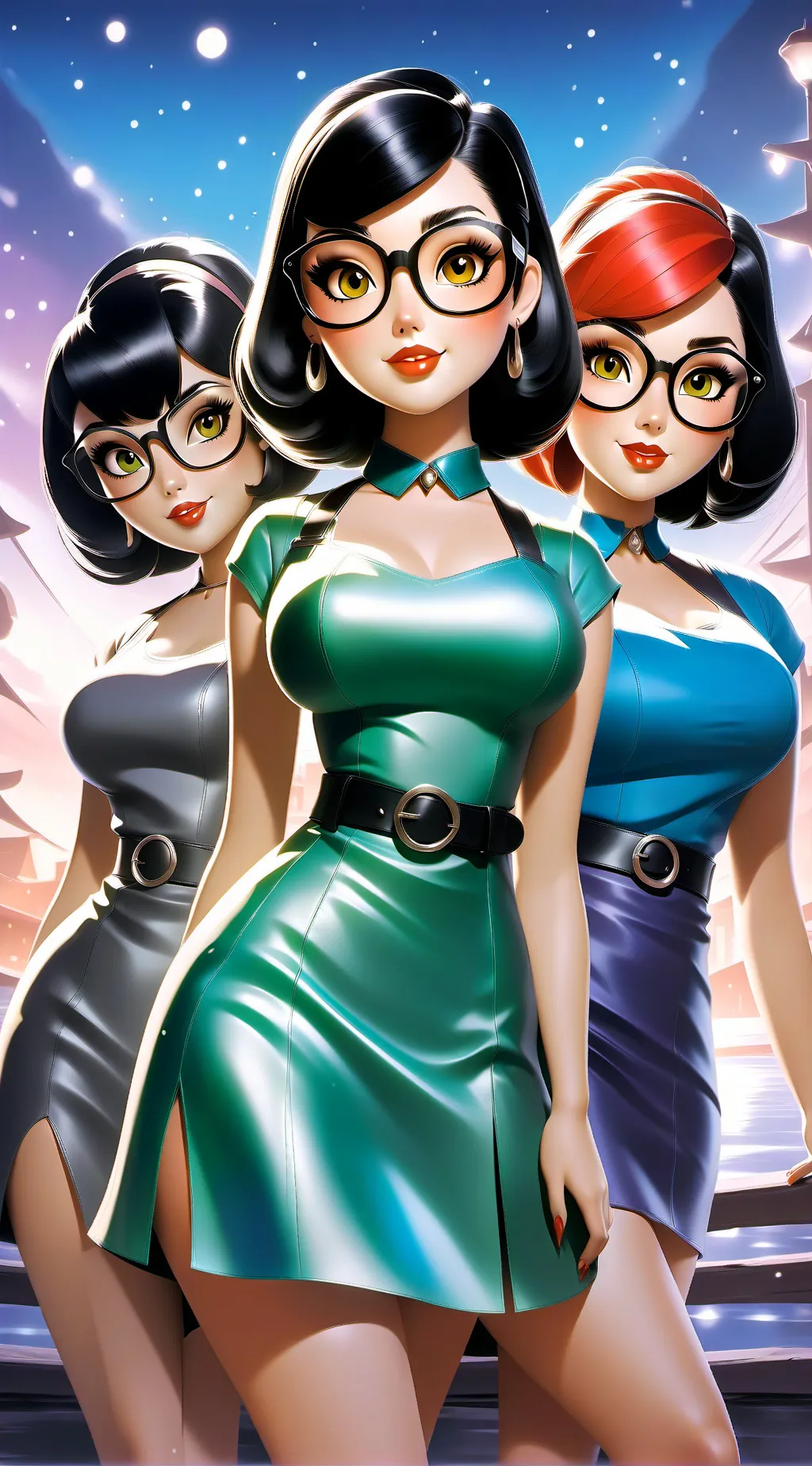 ai character: Estrella,cometa background