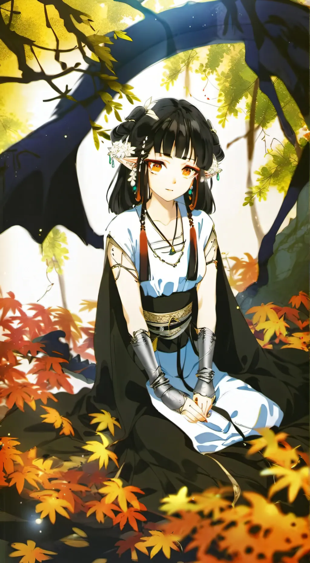 ai character: dragon girl Lilith background