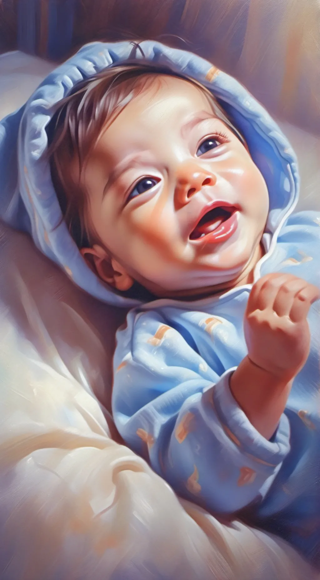ai character: baby boy  background