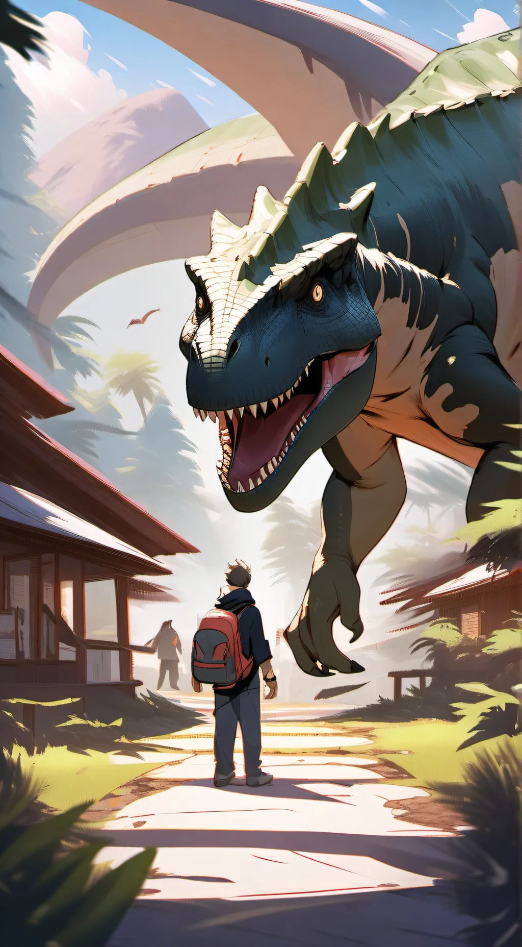 ai character: Dinosaur school background