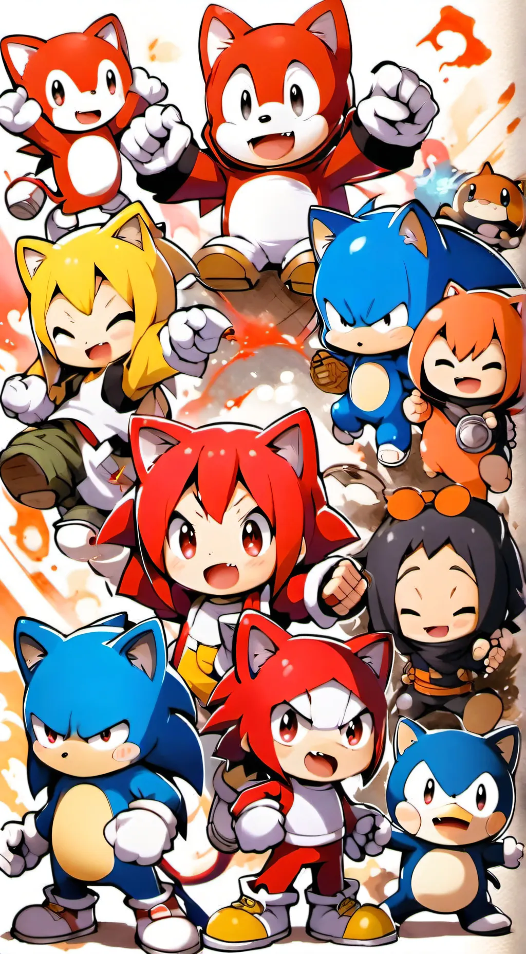ai character: □♡Sonic x Kny♡□ background