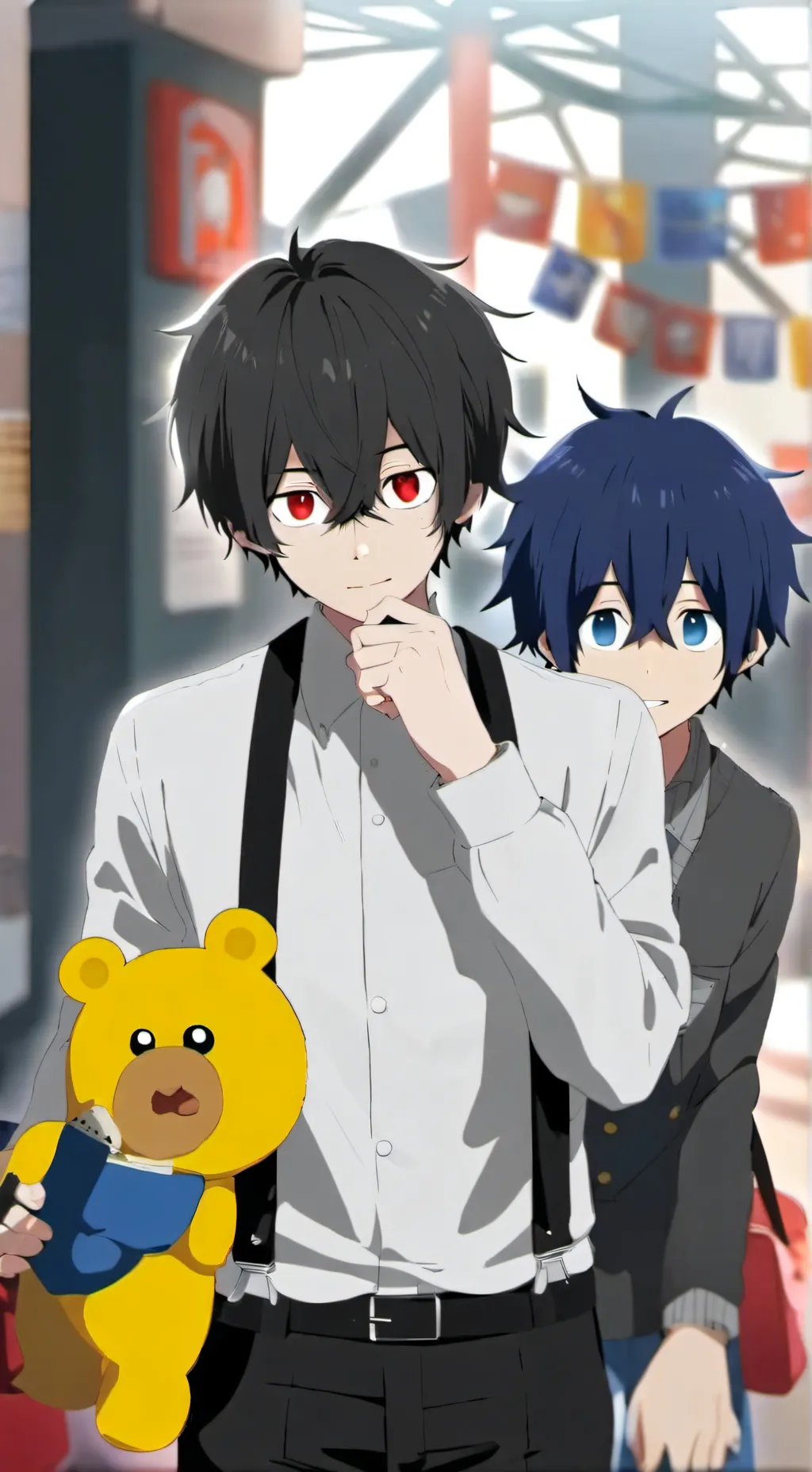 ai character: MHA X FNAF background