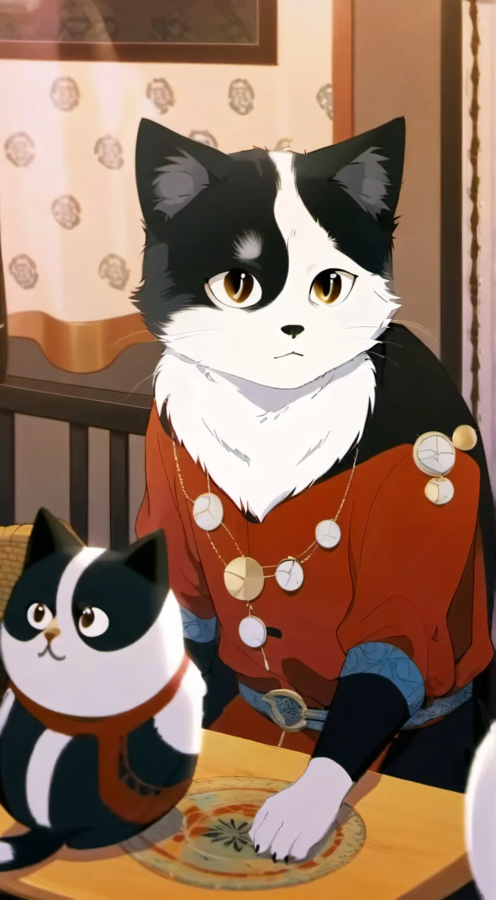ai character: Cat background