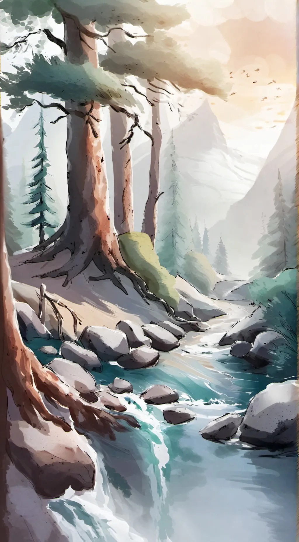 ai character: The..forest  background