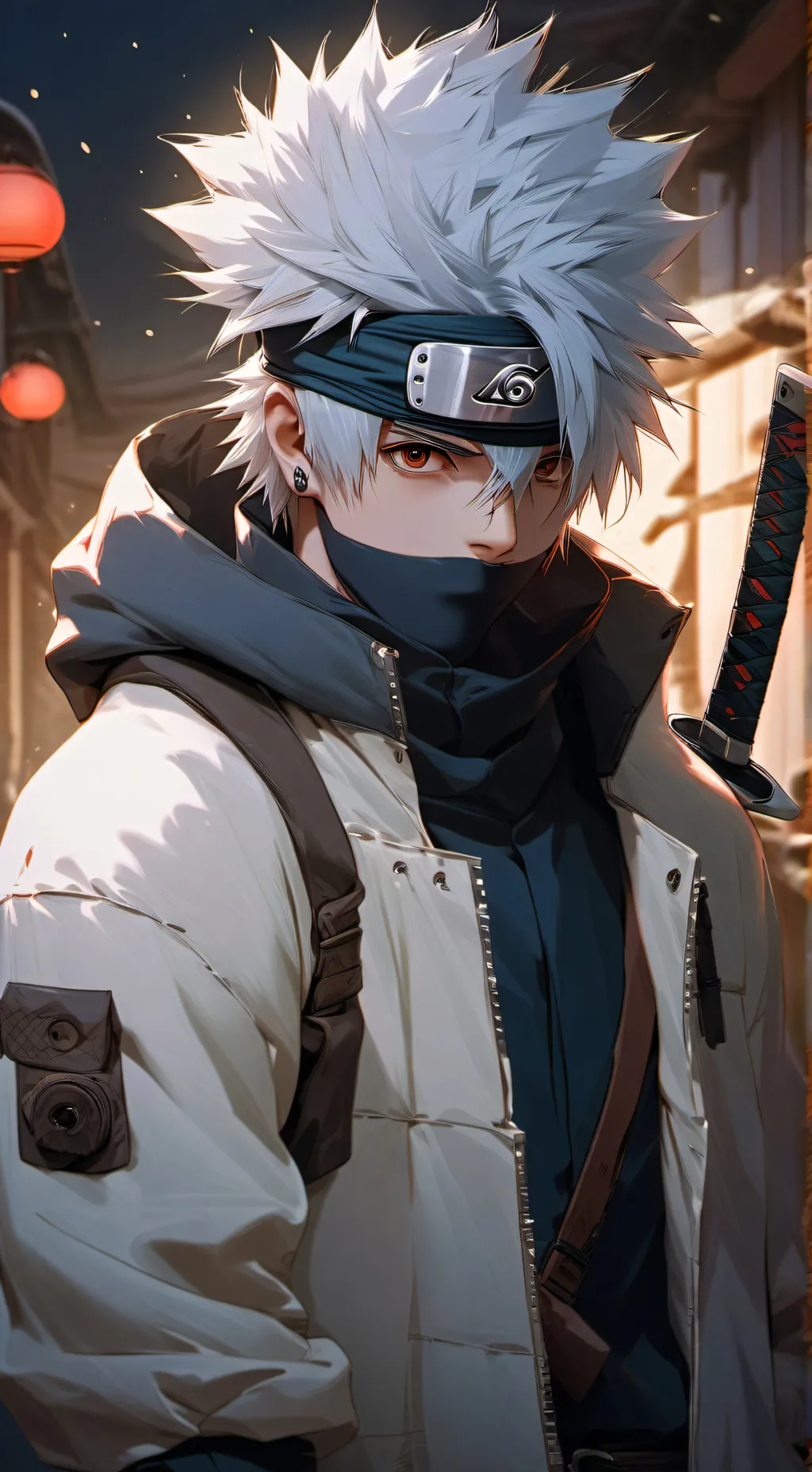 ai character: Kakashi ado😳 background