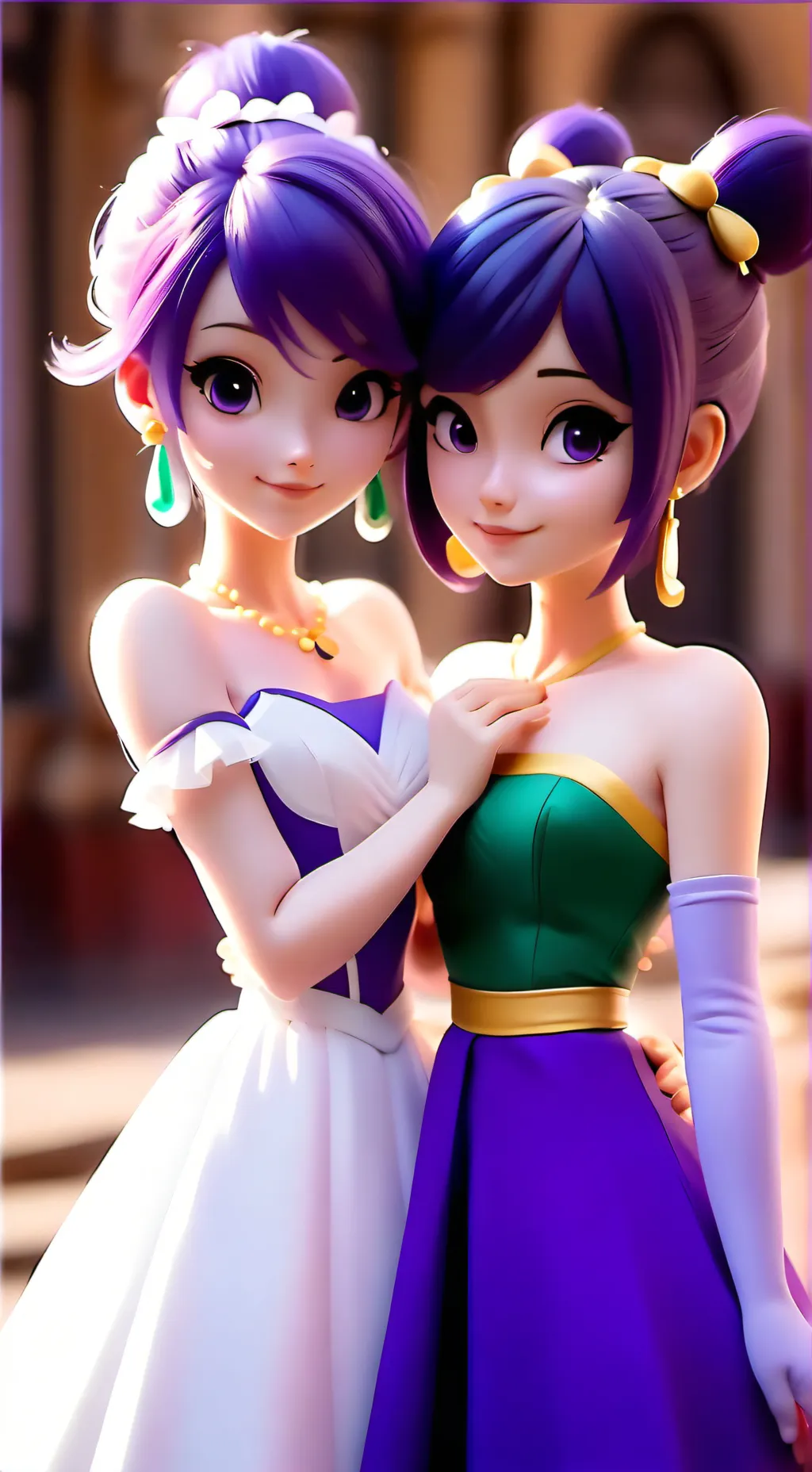 ai character: Fiona & Rose background