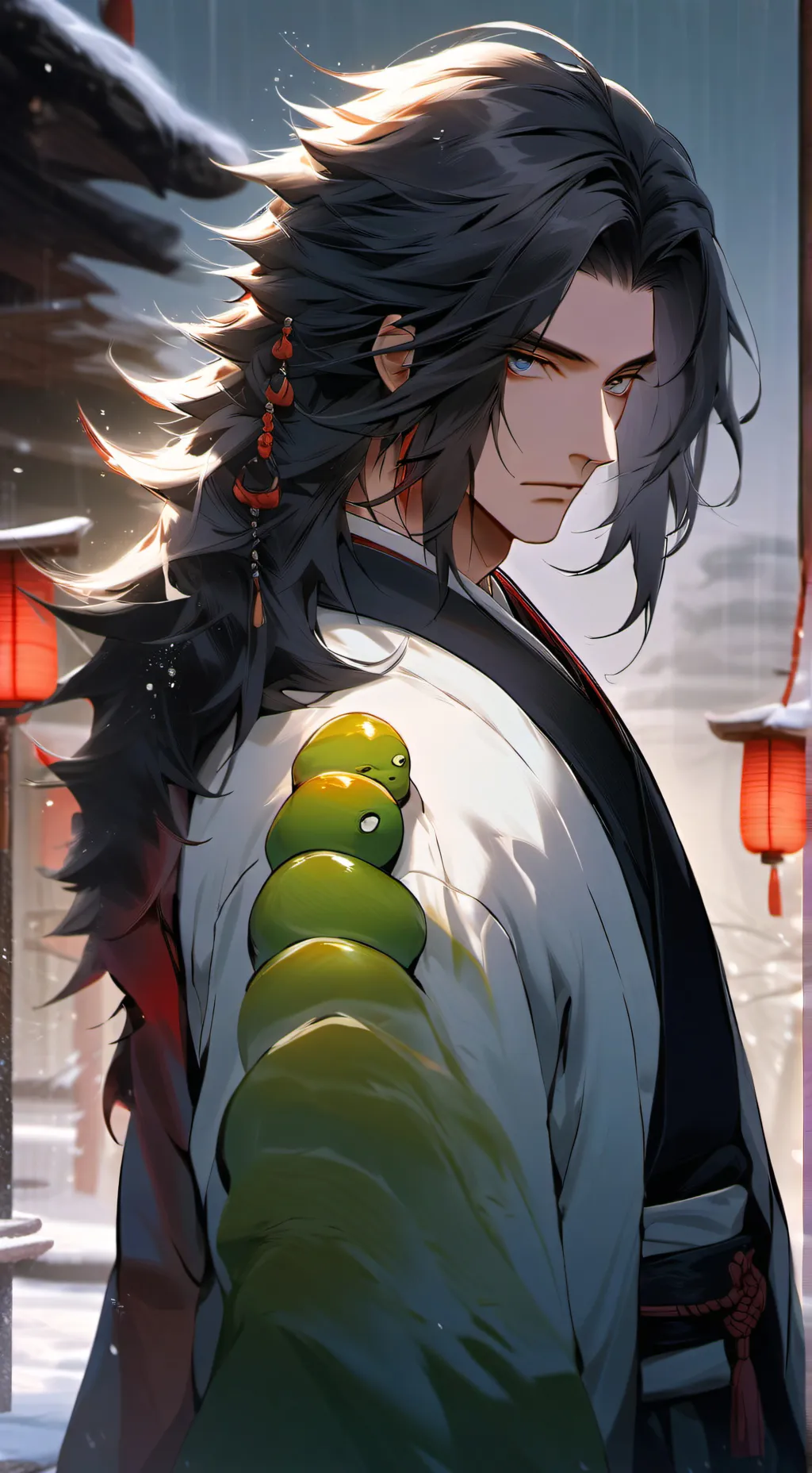 ai character: Gyui tomioka background