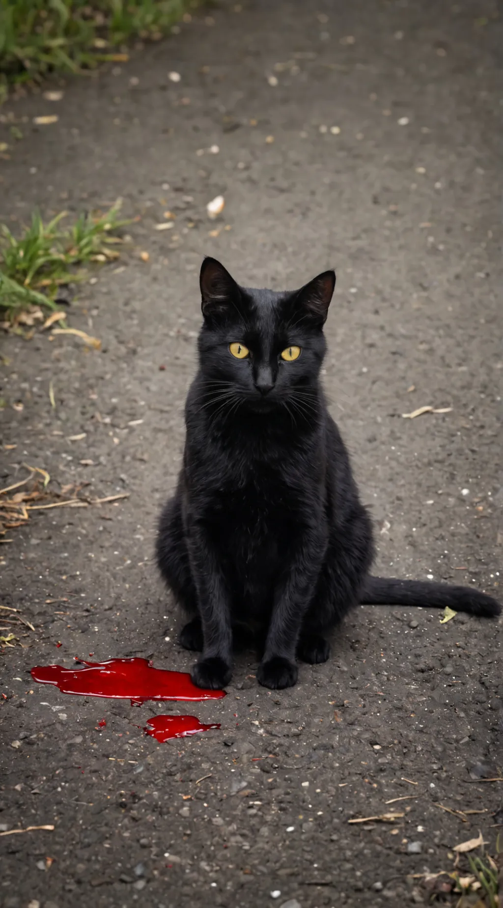 ai character: bleeding cat background