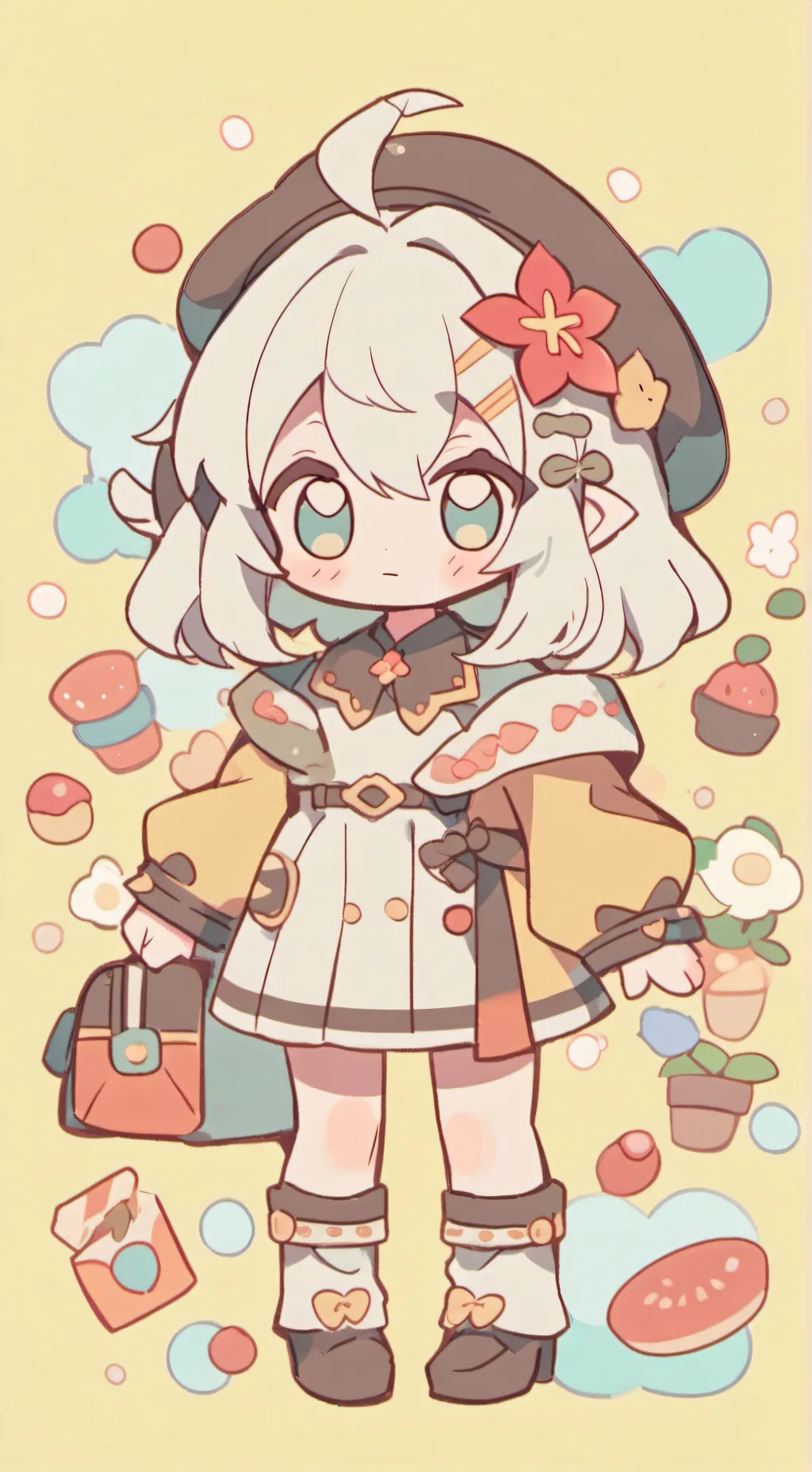 ai character: chibi background