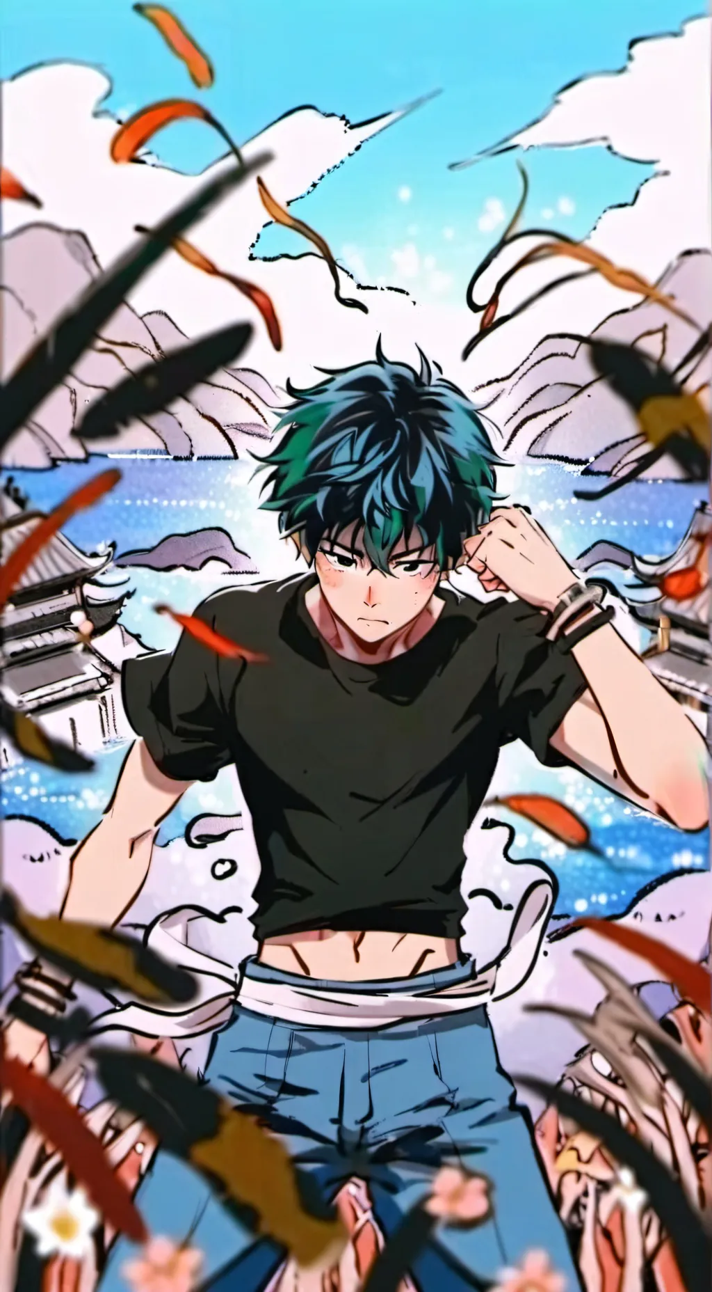 ai character: BakuDeku Doll background