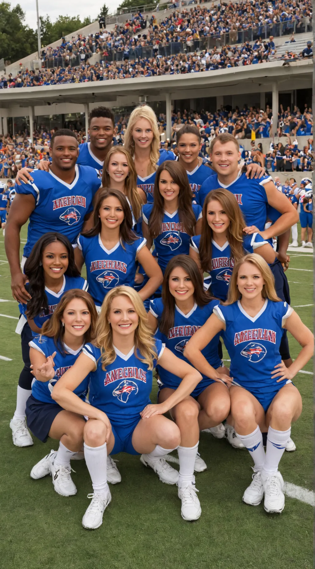 ai character: Football- Cheer background