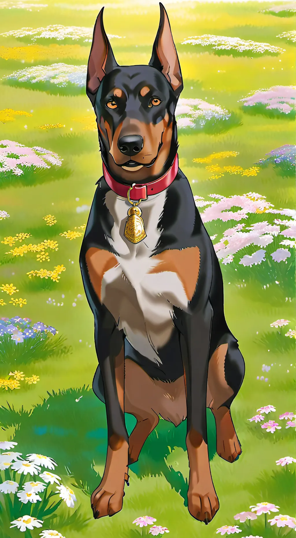ai character: Dog show background