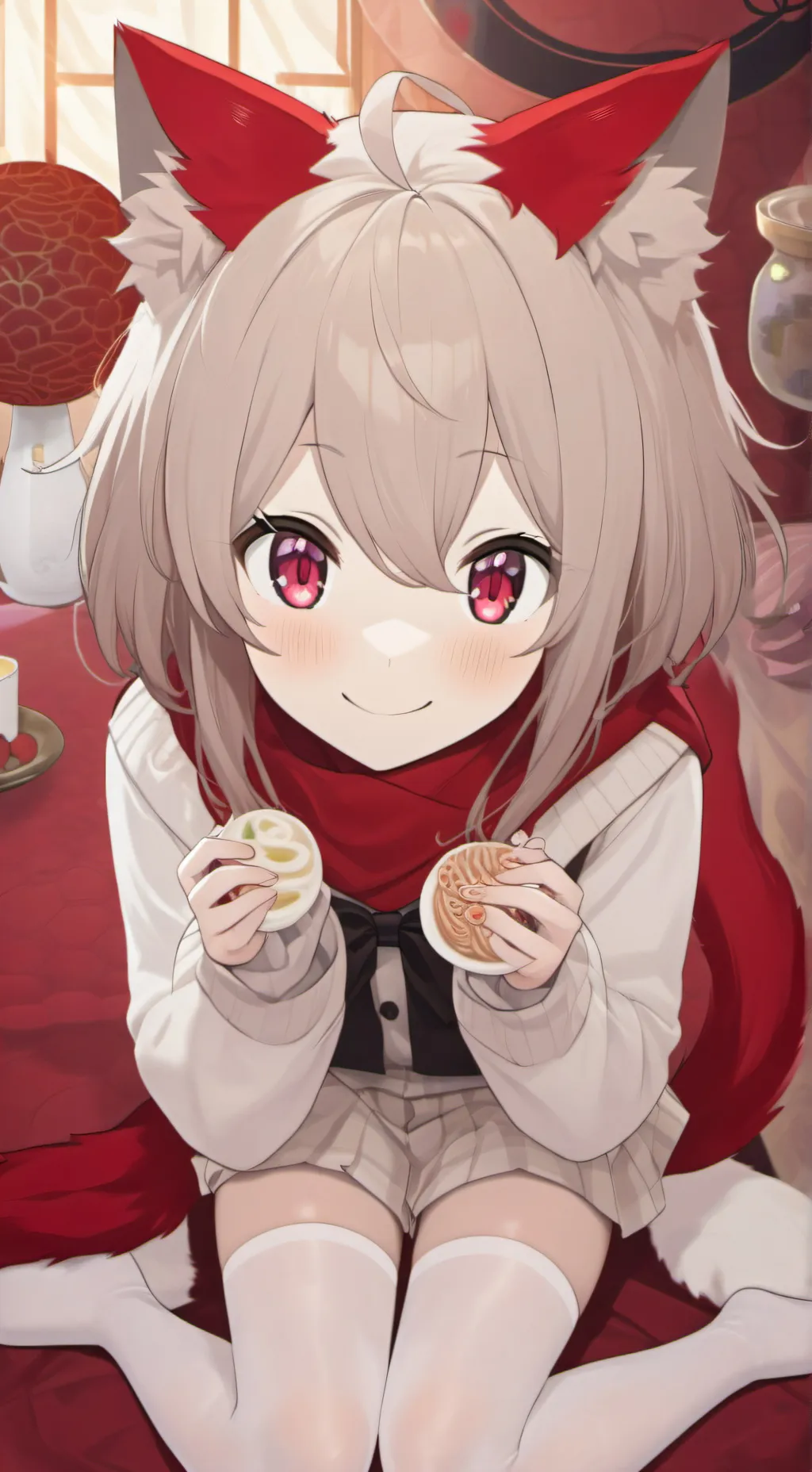 ai character: Scarlet Spirit Furry background