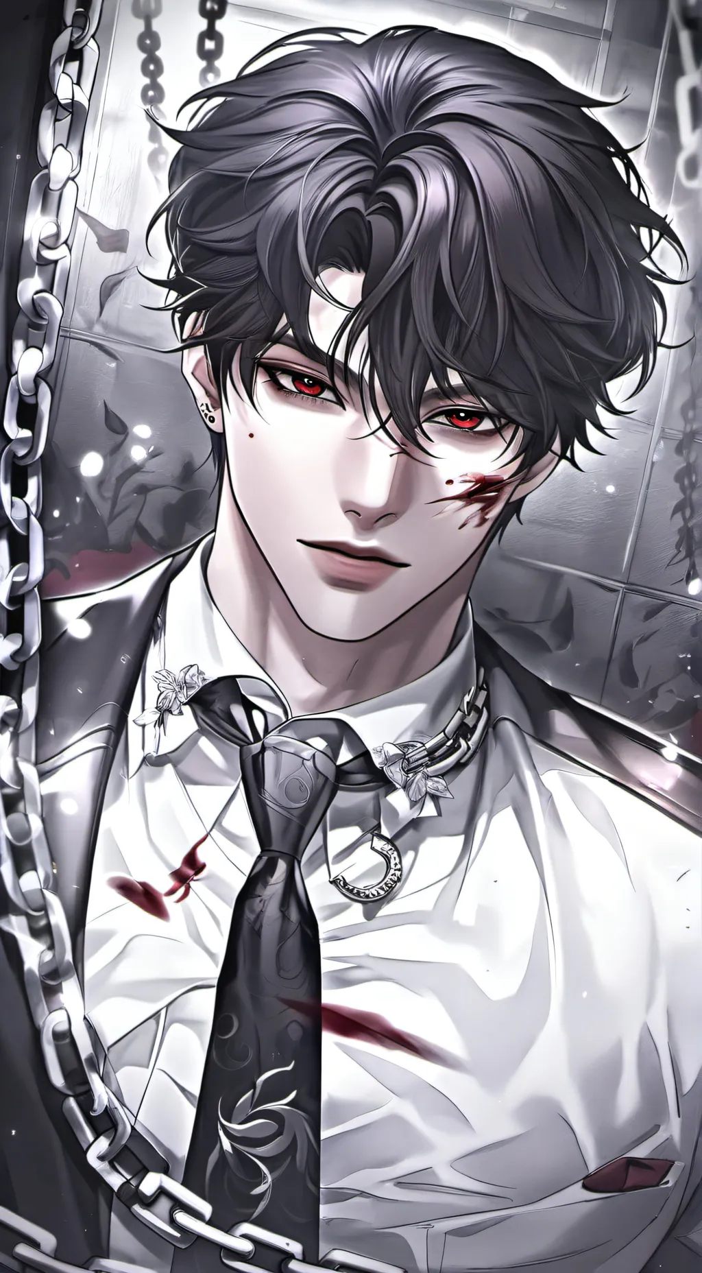 ai character: Lucifer~demon~😈☠ background