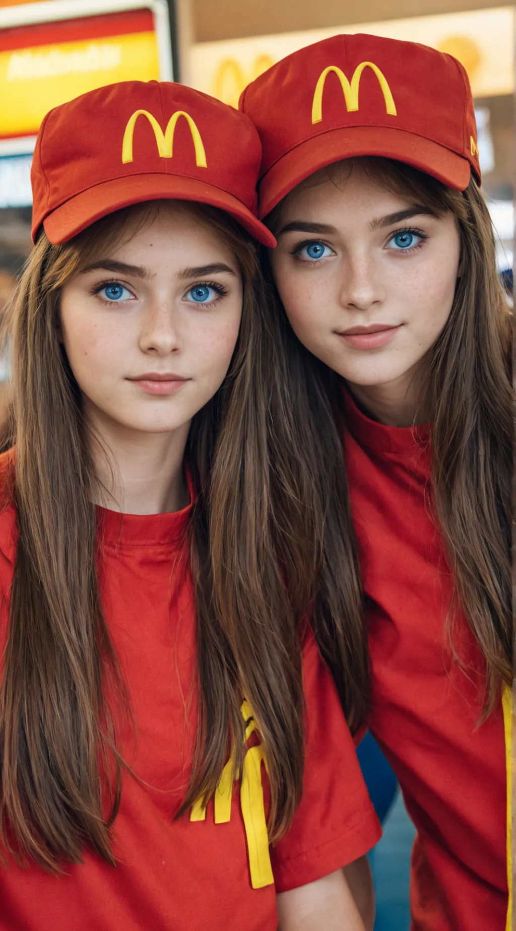ai character: Emma and Anna  background
