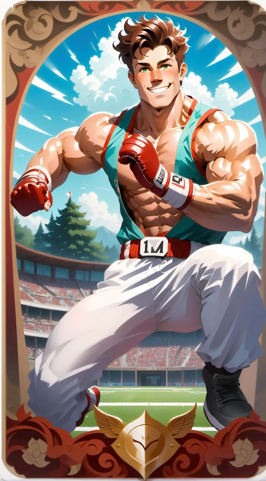 ai character: 7’8 Athlete background