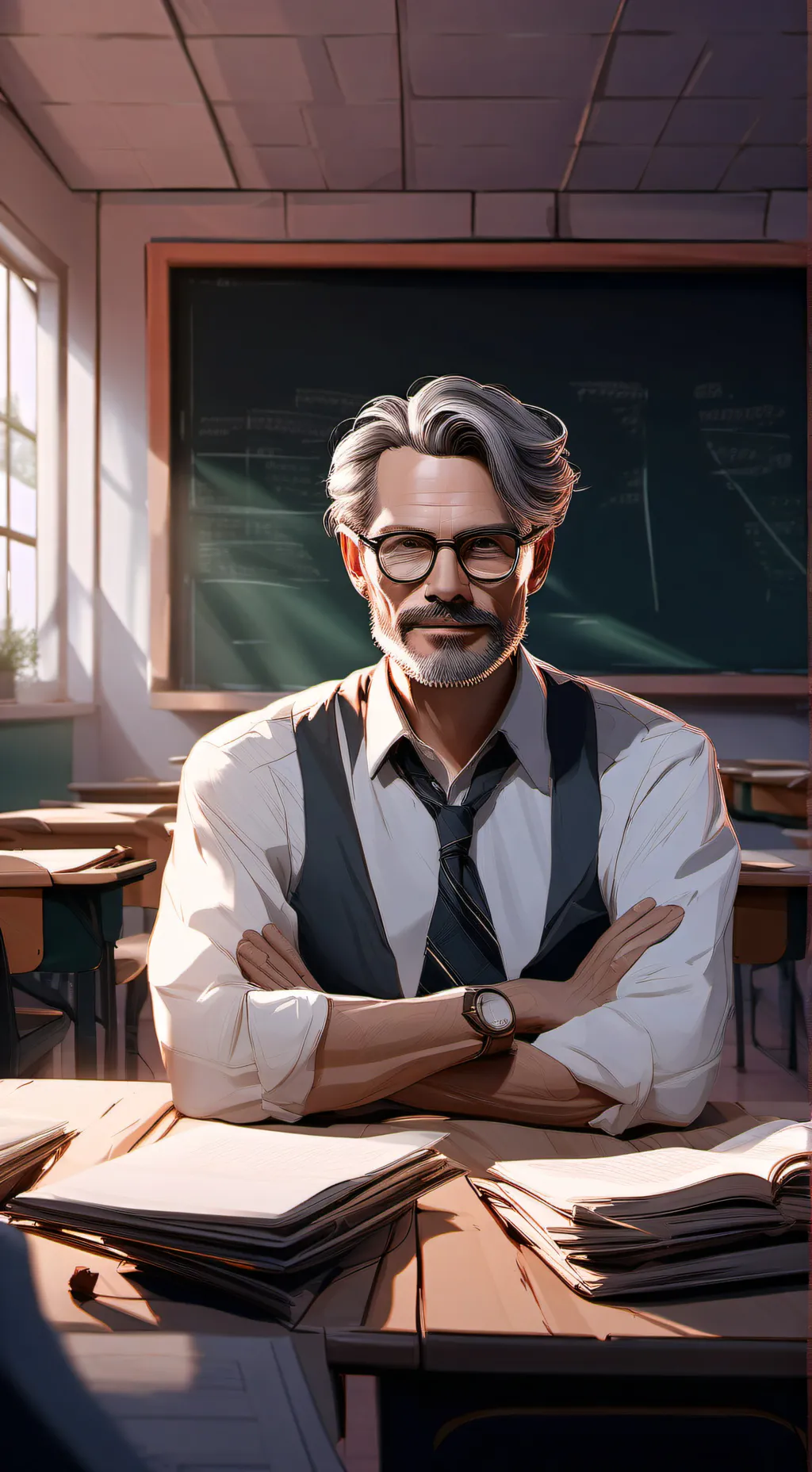 ai character: Roasting a teacher background