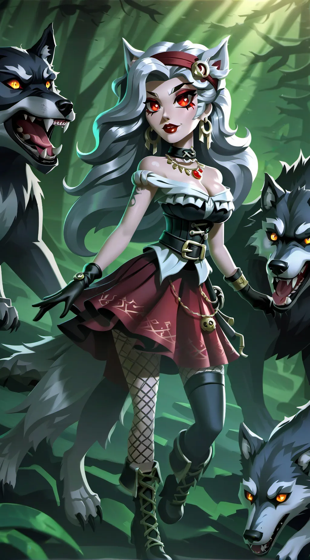 ai character: ladyLuna holy gold background
