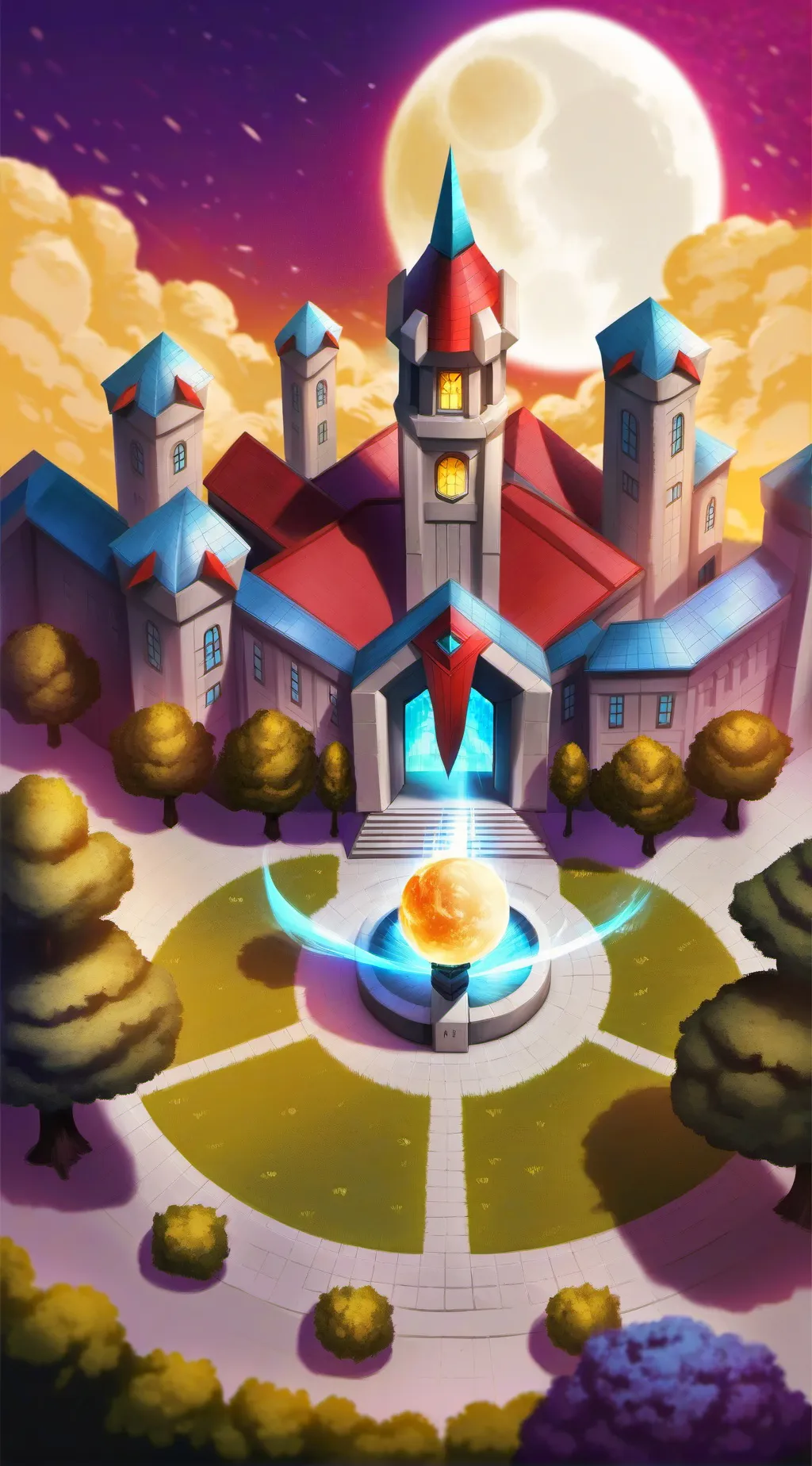 ai character: 😿super school💀 background