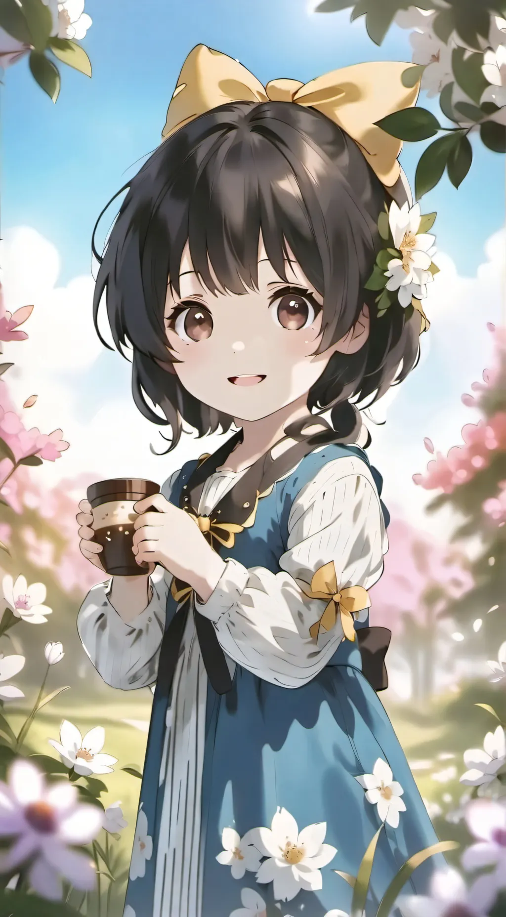 ai character: Rujinu has a baby? background