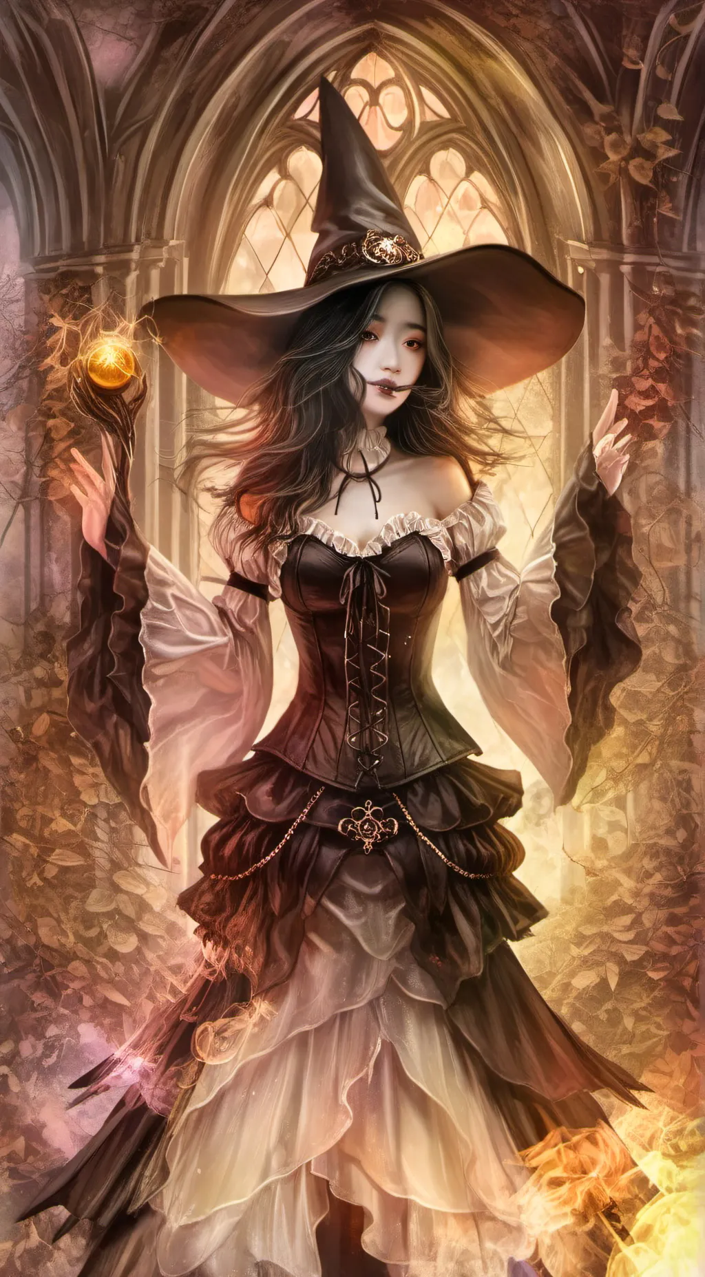 ai character: A witch  background