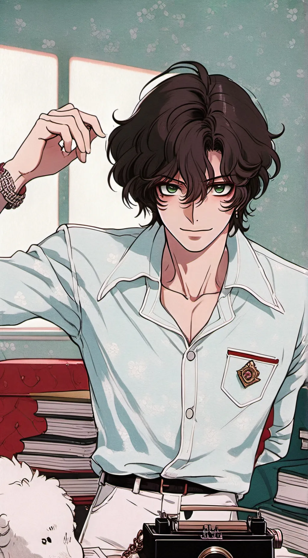 ai character: °•√Aaron√•° background