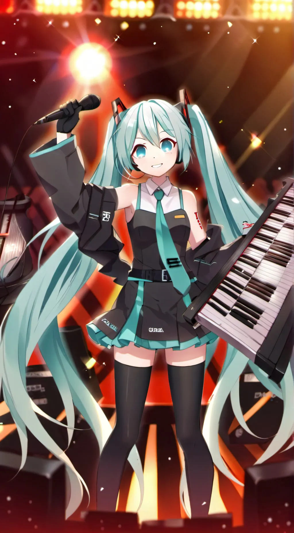 ai character: Hatsune Miku  background