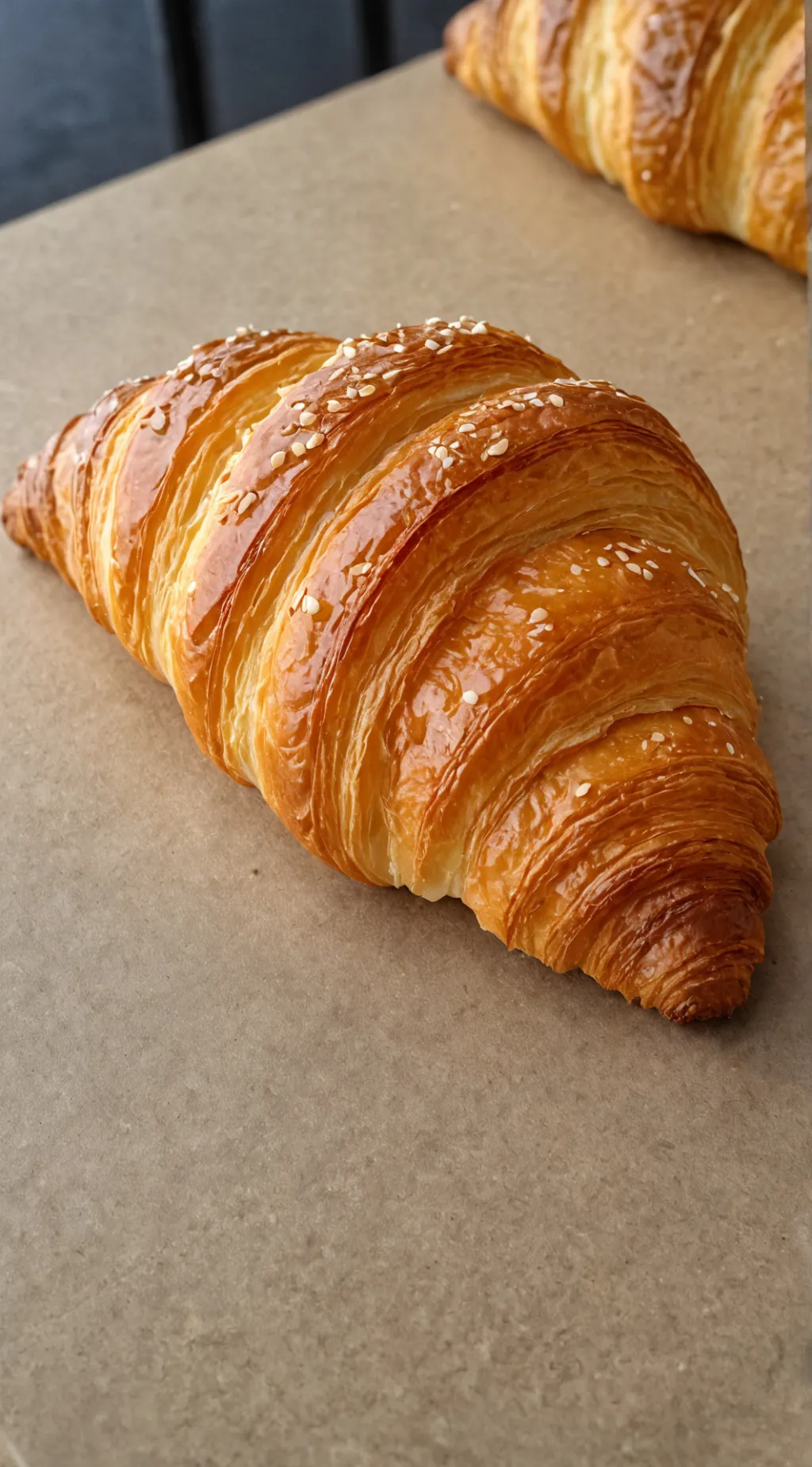ai character: croissant background