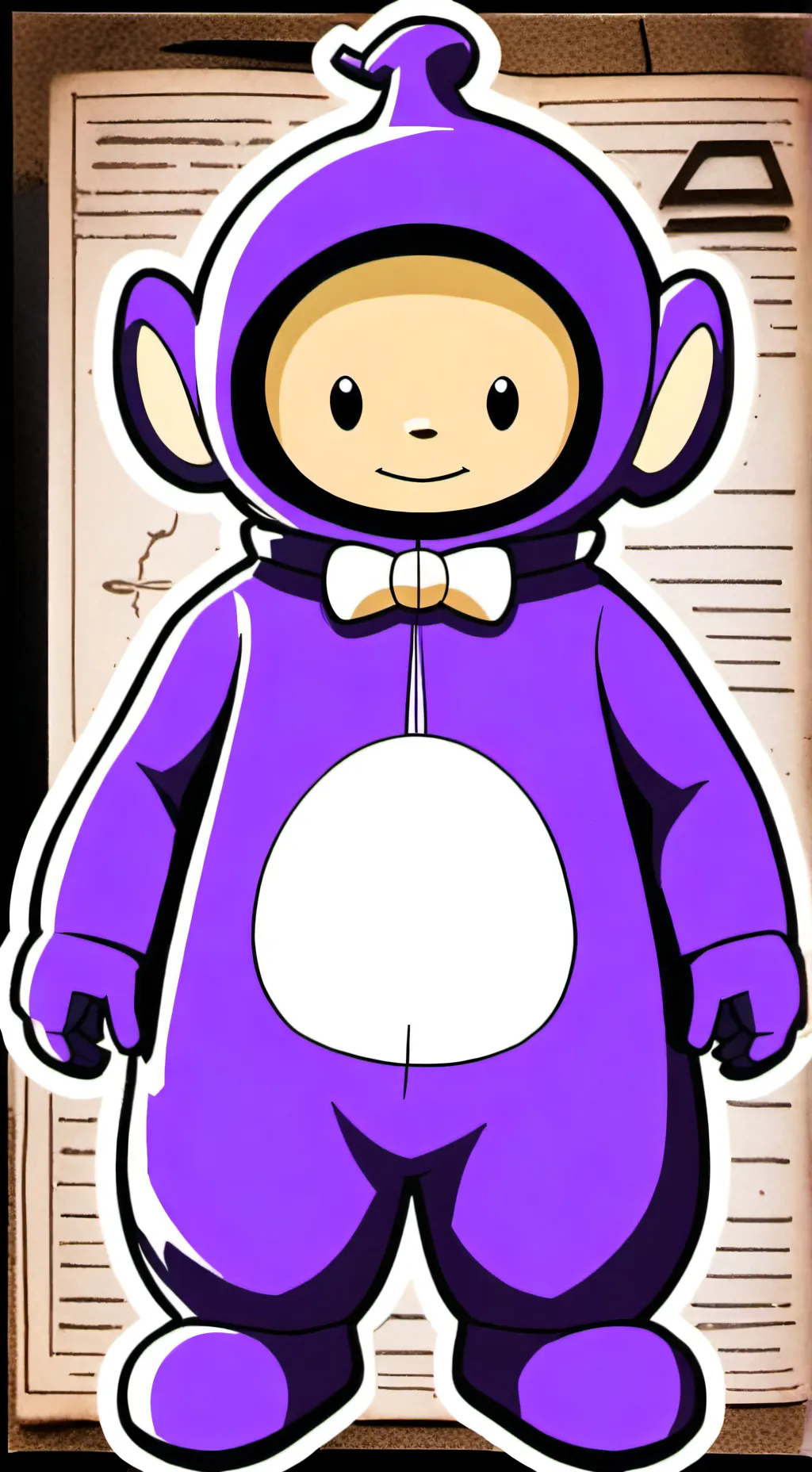 ai character: Tinky Winky background