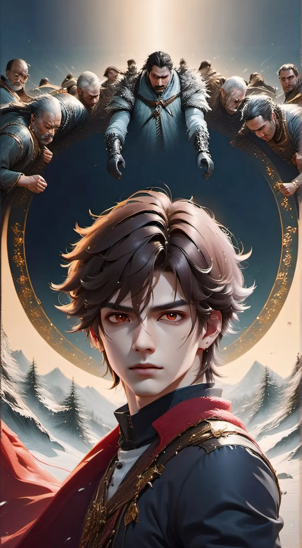 ai character: Face background