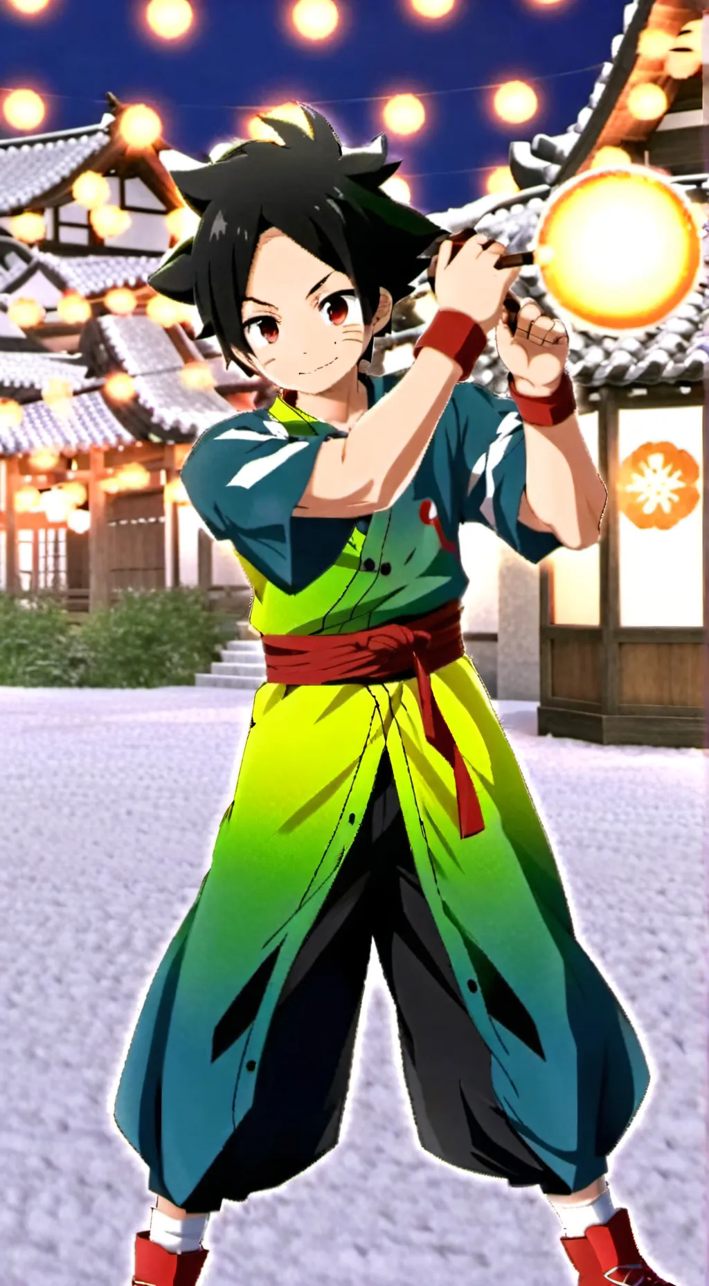 ai character: Hashira and nezuko background