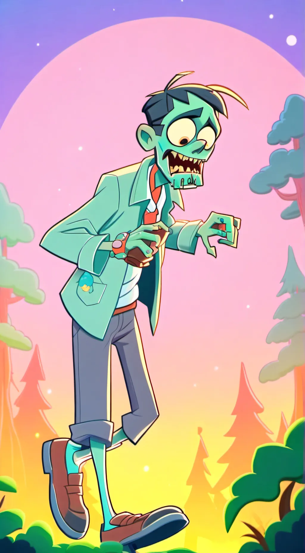 ai character: zombie background